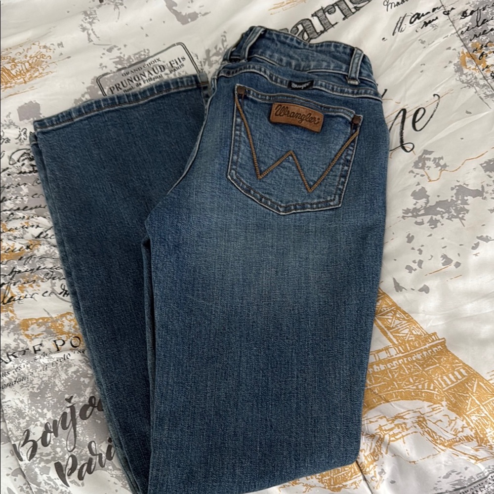 Wrangler Blue Boot Cut Jeans Classic Style